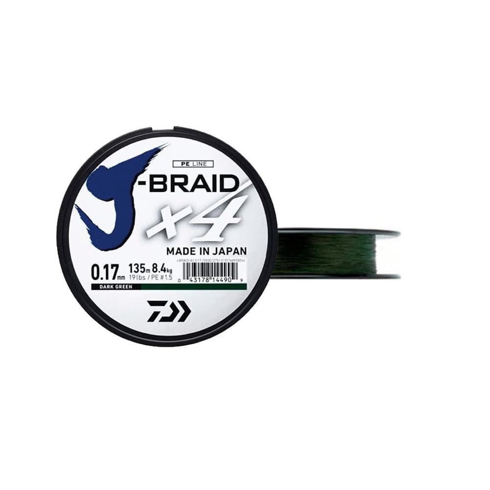 DAIWA J-BRAID X4 GREEN 135MTS - Imagen 1